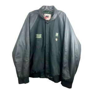 Nike Without Limits PRE Cast Crew Leather Jacket Steve Prefontaine Movie Promo